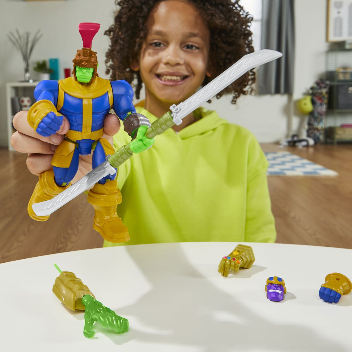 MARVEL AVENGERS MIX MASHERS SET FIGURINA THANOS 12CM SI ACCESORII