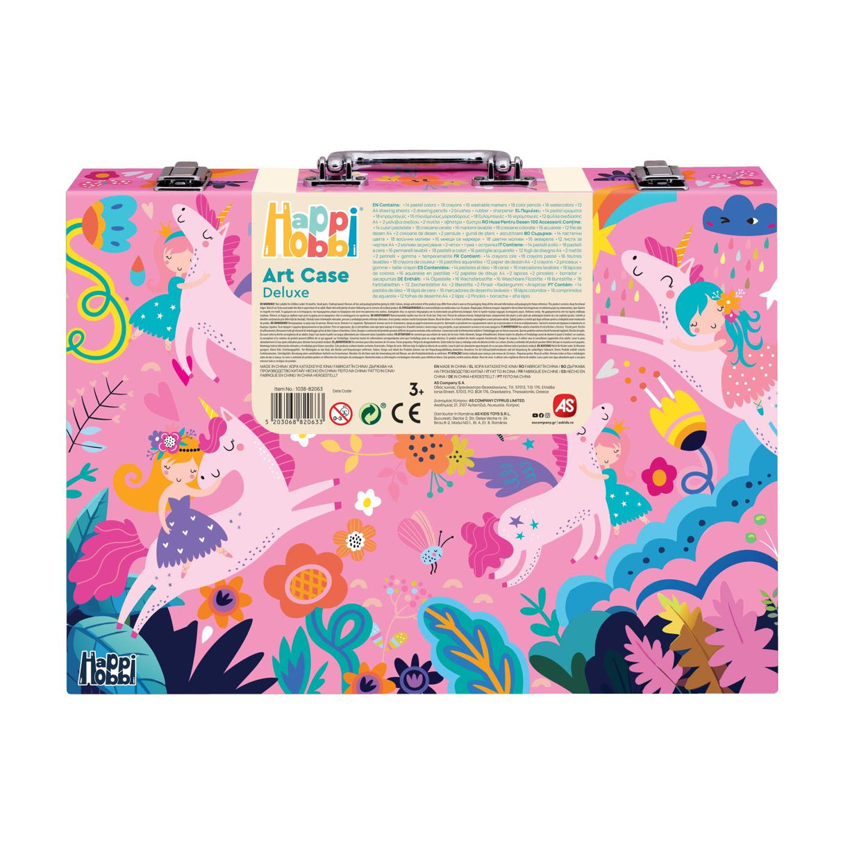 HAPPI HOBBI ART CASE SET DE DESEN DELUXE CU 100 DE ACCESORII FANTEZIE UNICORNI