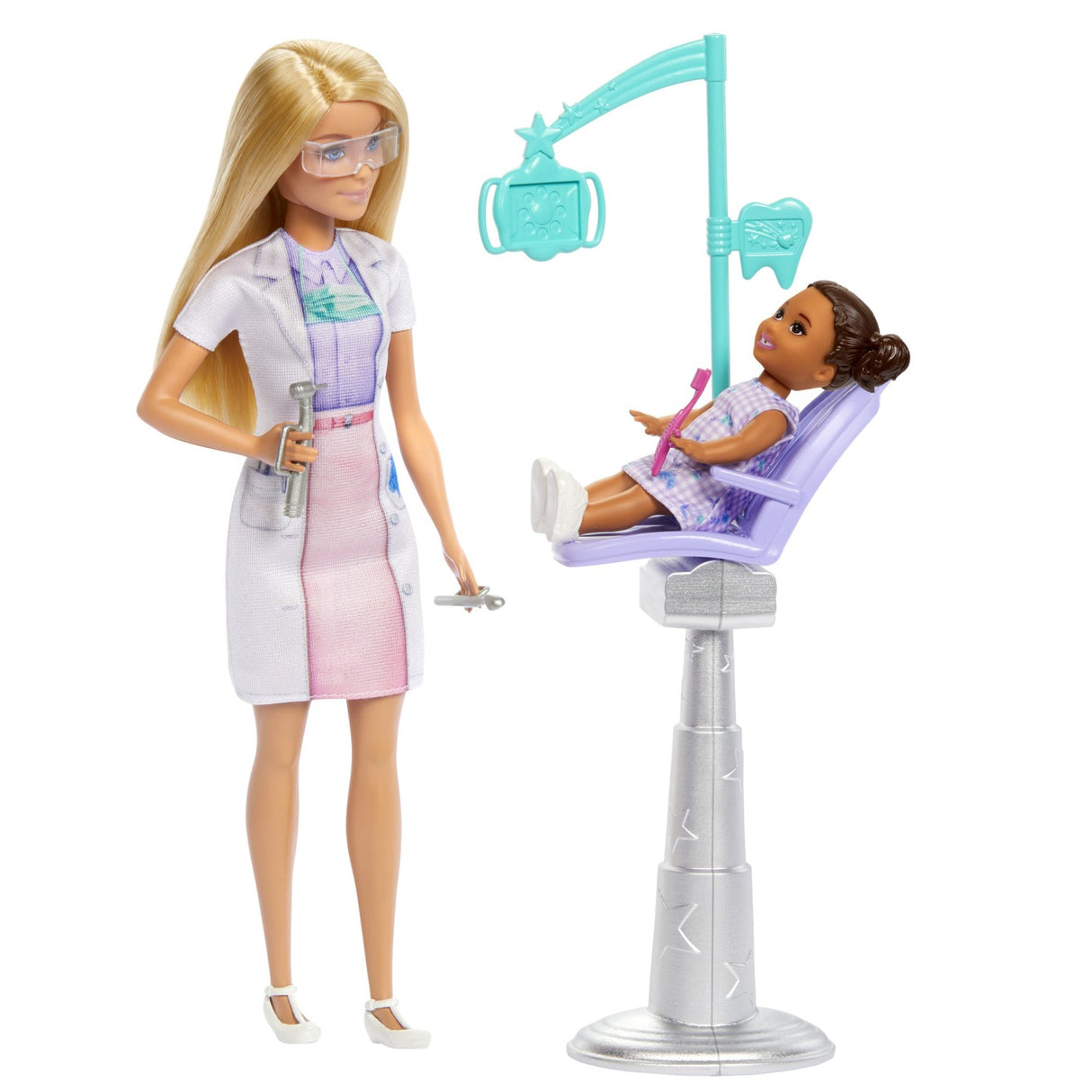 BARBIE SET DE JOACA PAPUSA BARBIE BLONDA FACE CARIERA STOMATOLOG