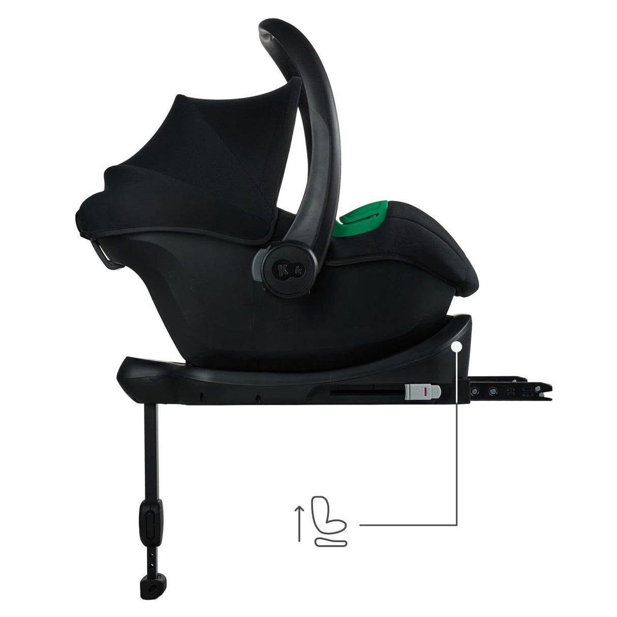 SCOICA AUTO KINDERKRAFT MINK PRO 2 I-SIZE 40-75 CM + BAZA ZESTAW BLACK