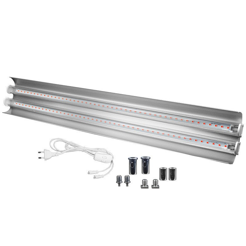 Lampa dubla pentru cresterea plantelor Vivimall, 50 cm, T5, tehnologie LED, nu afecteaza plantele, potrivit pentru intregul ciclu de crestere, multicolor - vivimall.ro