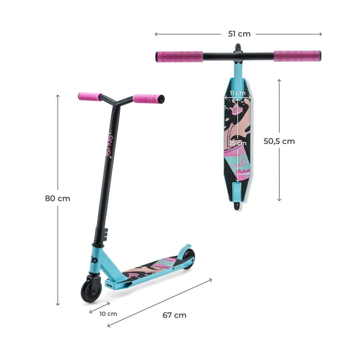 TROTINETA KINDERKRAFT SOLIS, PINK