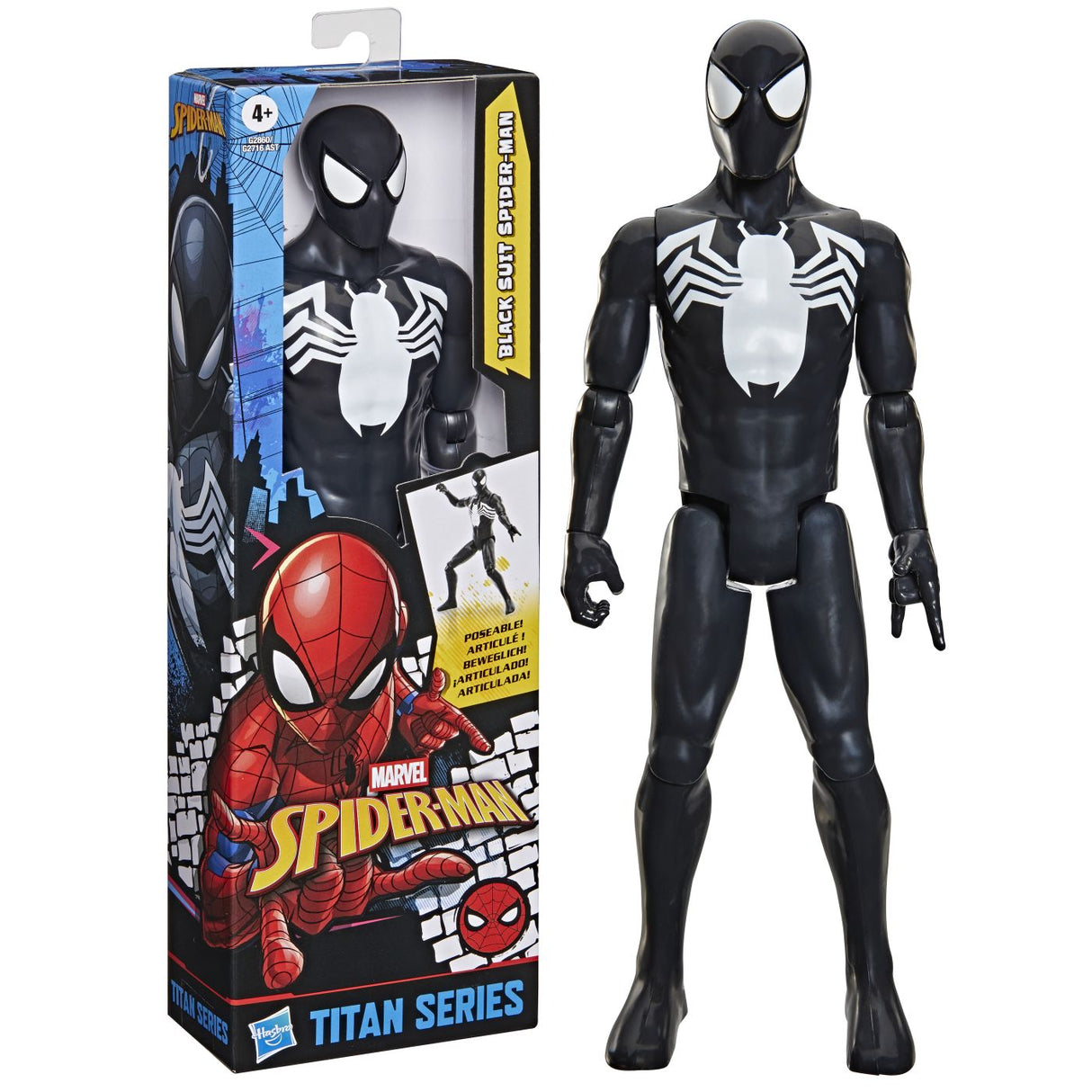 MARVEL SPIDER MAN TITAN SERIES FIGURINA SPIDER MAN CU COSTUM NEGRU