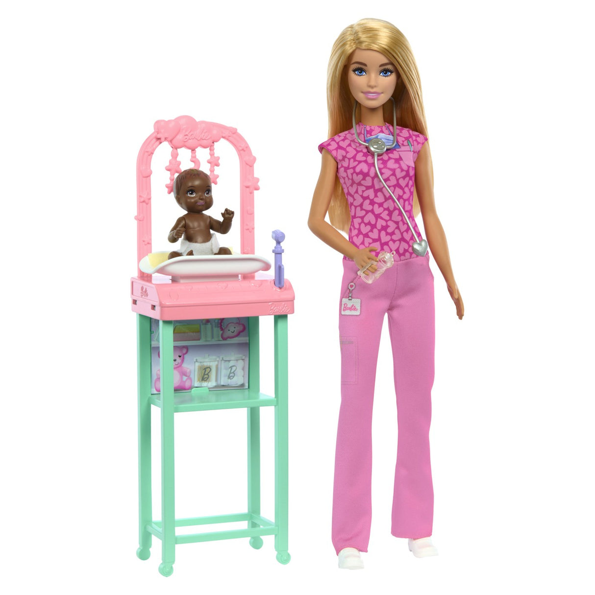 BARBIE SET DE JOACA PAPUSA BARBIE BLONDA FACE CARIERA PEDIATRU