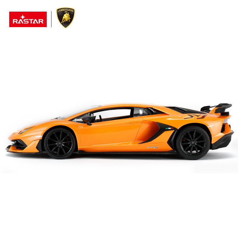 MASINA CU TELECOMANDA AVENTADOR SVJ PORTOCALIU SCARA 1 LA 14