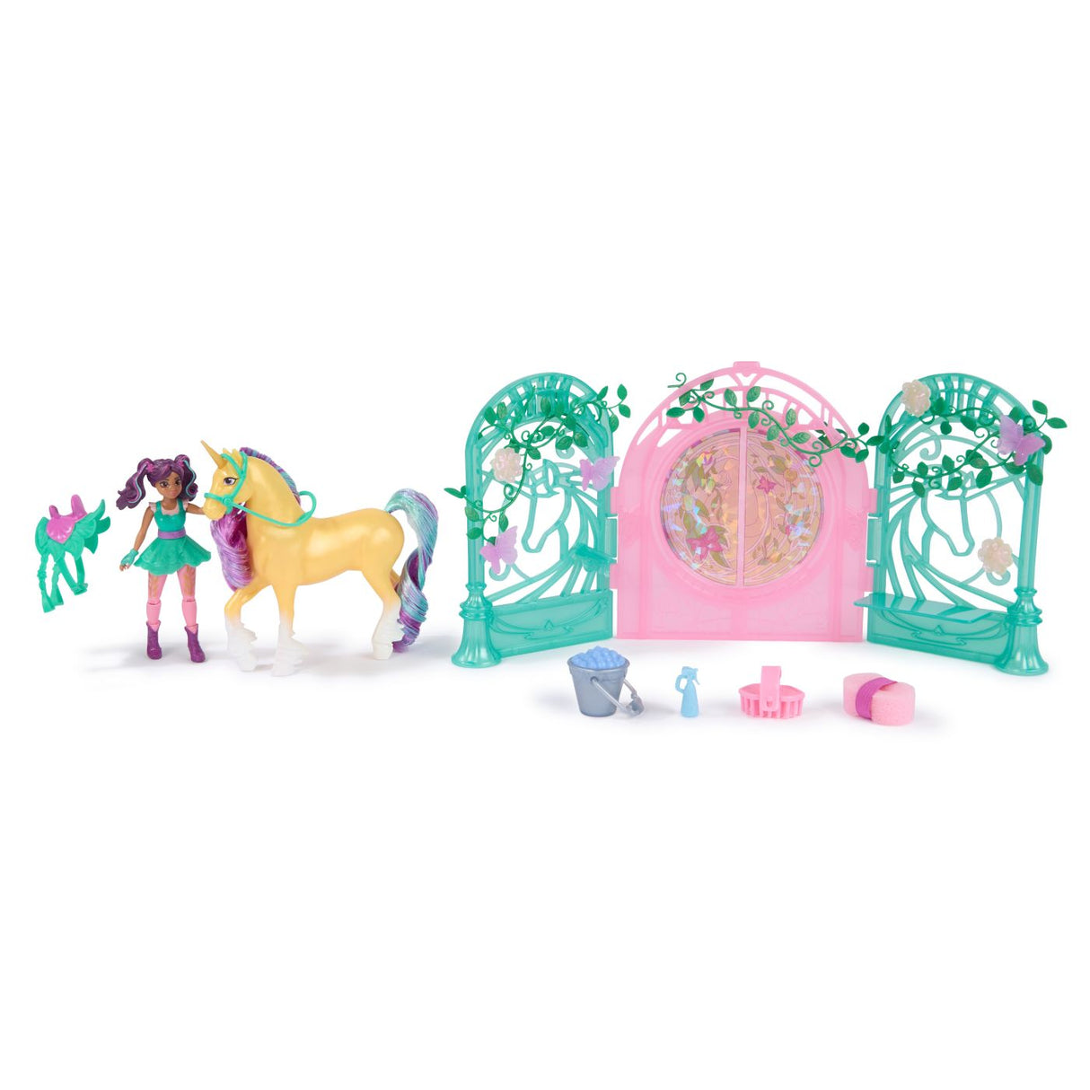 UNICORN ACADEMY SET PAPUSA AVA SI UNICORNUL LEAF CU ACCESORII