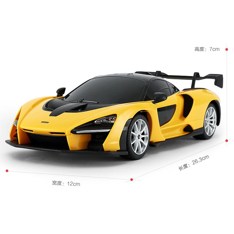 MASINA CU TELECOMANDA McLAREN SENNA GALBEN CU SCARA 1 LA 18