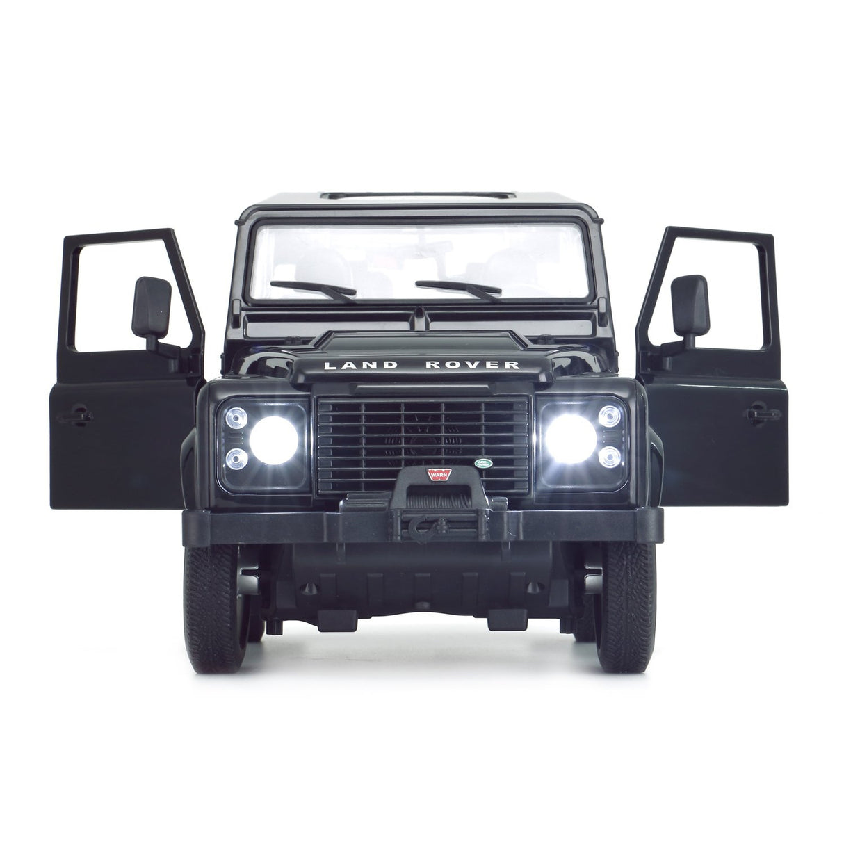 MASINA CU TELECOMANDA LAND ROVER DEFENDER NEGRU CU SCARA 1 LA 14
