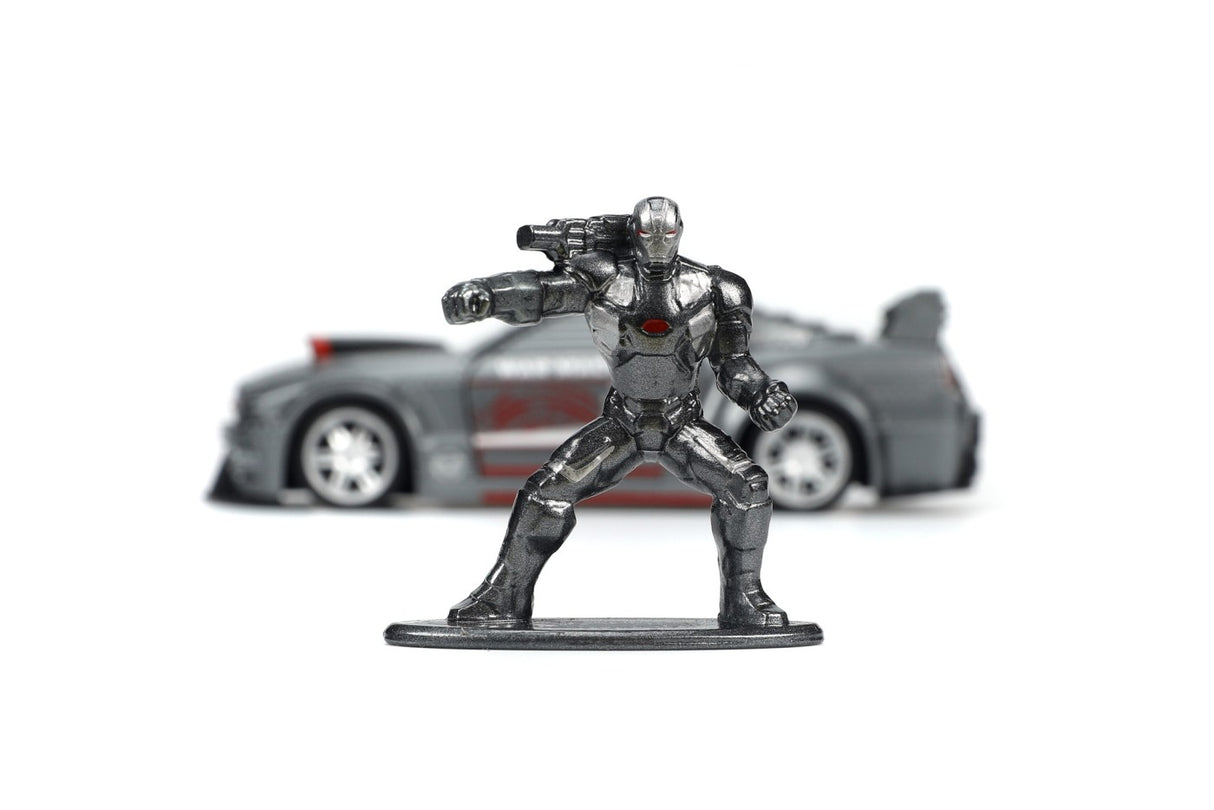 JADA MARVEL MASINUTA METALICA FORD MUSTANG SCARA 1:32 SI FIGURINA METALICA WAR MACHINE