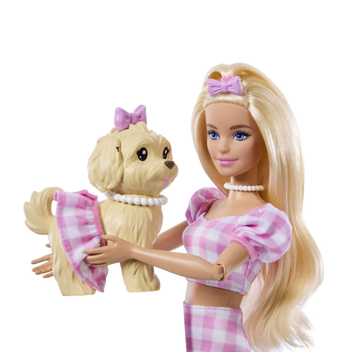 BARBIE TWINNING LOOKS SET PAPUSA BARBIE BLONDA SI CATEL CU ACCESORII