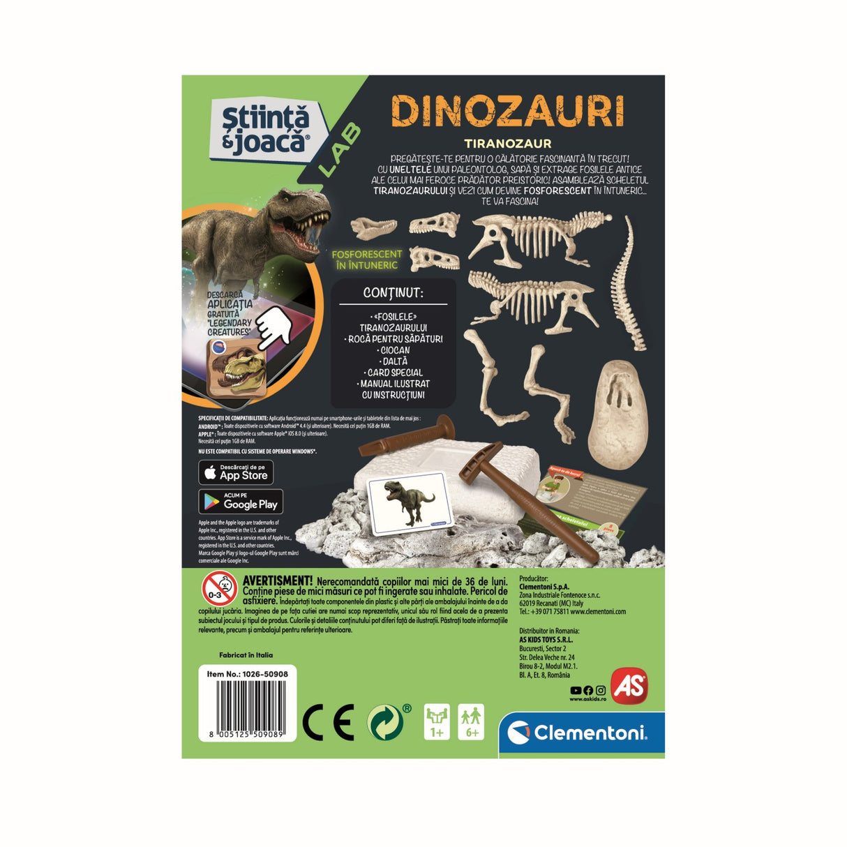 STIINTA SI JOACA DESCOPERA DINOZAURUL T-REX FLUO