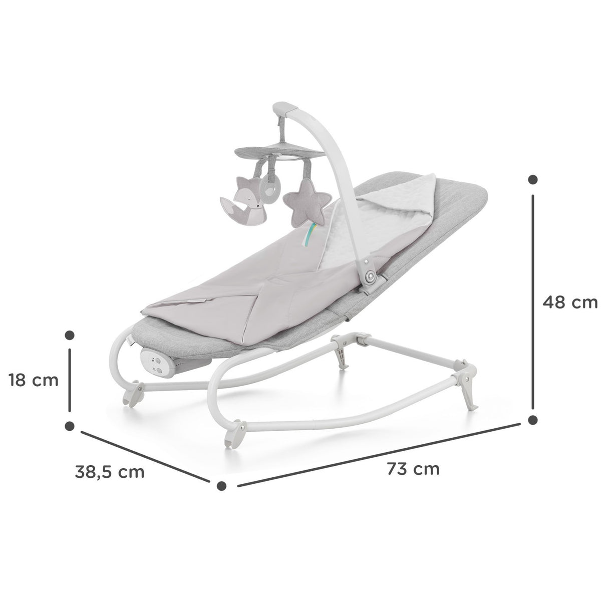 SEZLONG 3 IN 1, KINDERKRAFT FELIO 2, STONE GREY