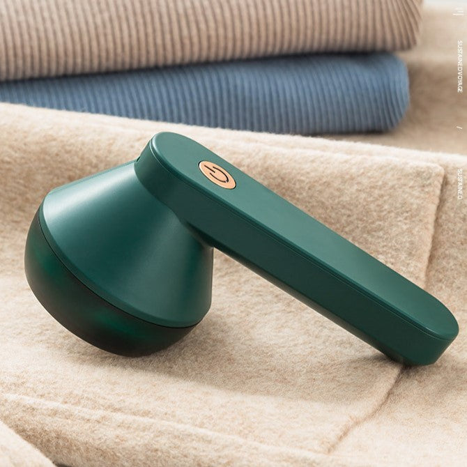 Aparat Pentru Curatat Scame, Par Si Praf, Vivimall, Pentru Diferite Tipuri De Material, Cu Lame Din Otel Inoxidabil, Incarcare Prin USB Type-C, Cu Perie De Curatare si Cablu USB Incluse, Verde, 135 x 75 mm - vivimall.ro