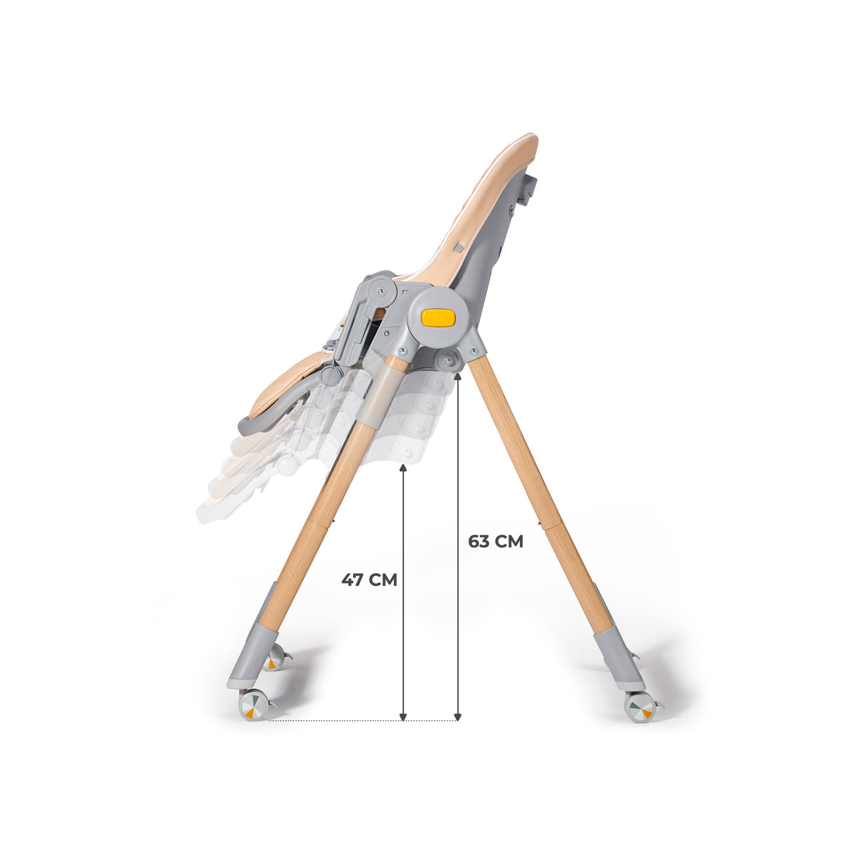 SCAUN DE MASA KINDERKRAFT LASTREE, 2 IN 1, TRANSFORMABIL, GREY