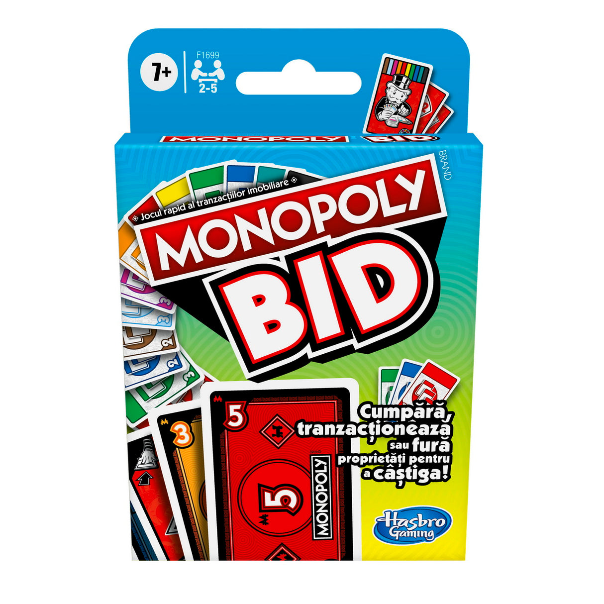 MONOPOLY BID JOCUL DE CARTI - IN LIMBA ROMANA