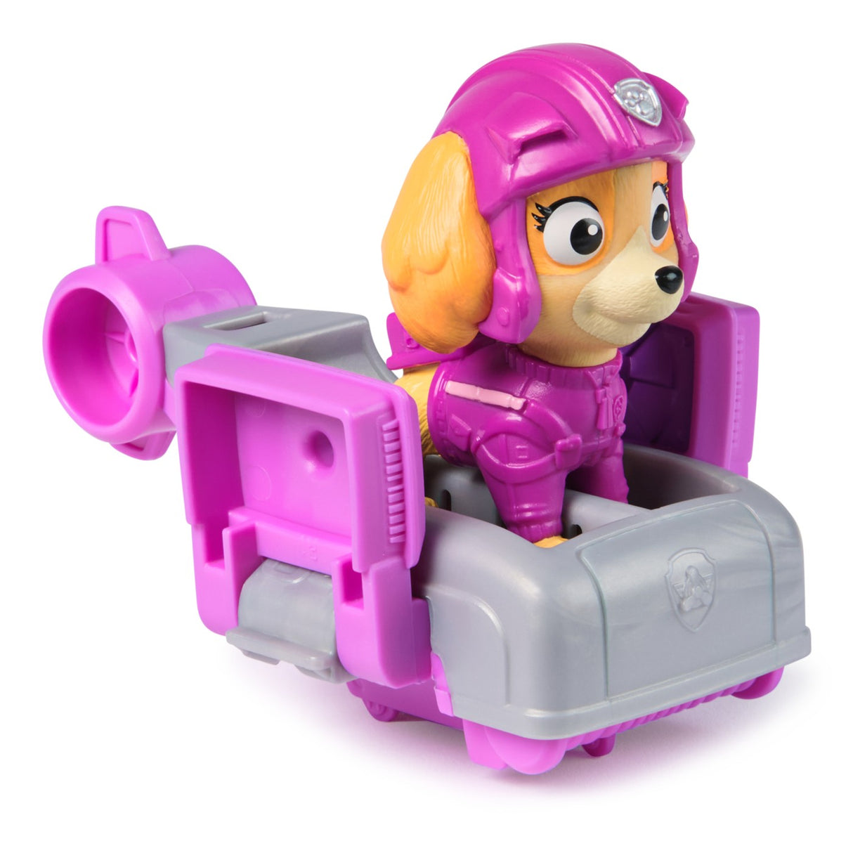 PATRULA CATELUSILOR ACTION PUPS SET VEHICUL DE SALVARE HOVERBOARD SI FIGURINA SKYE 5 CM