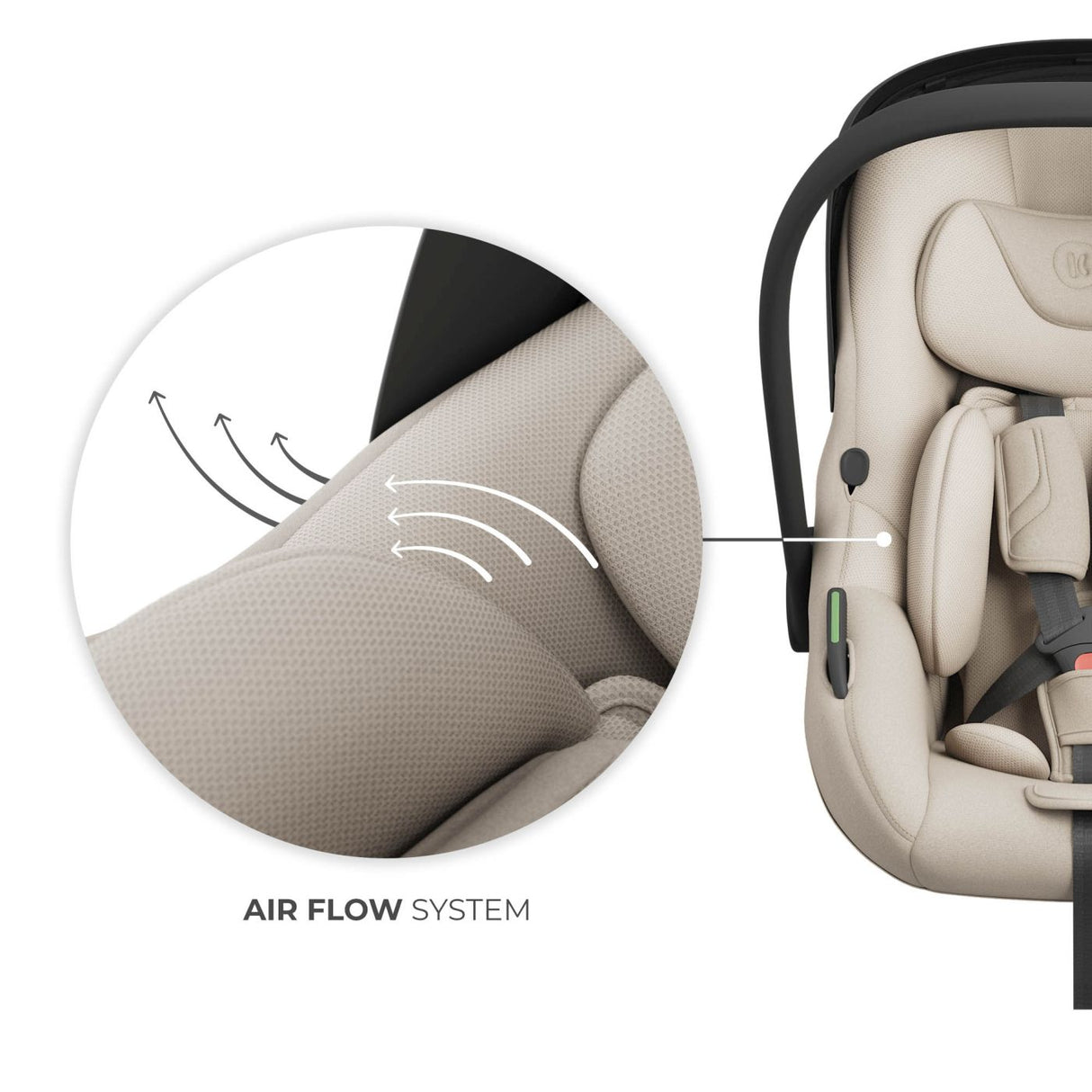 SCOICA AUTO KINDERKRAFT I-LITE CU BAZA ENDURA SAFE FX BEIGE