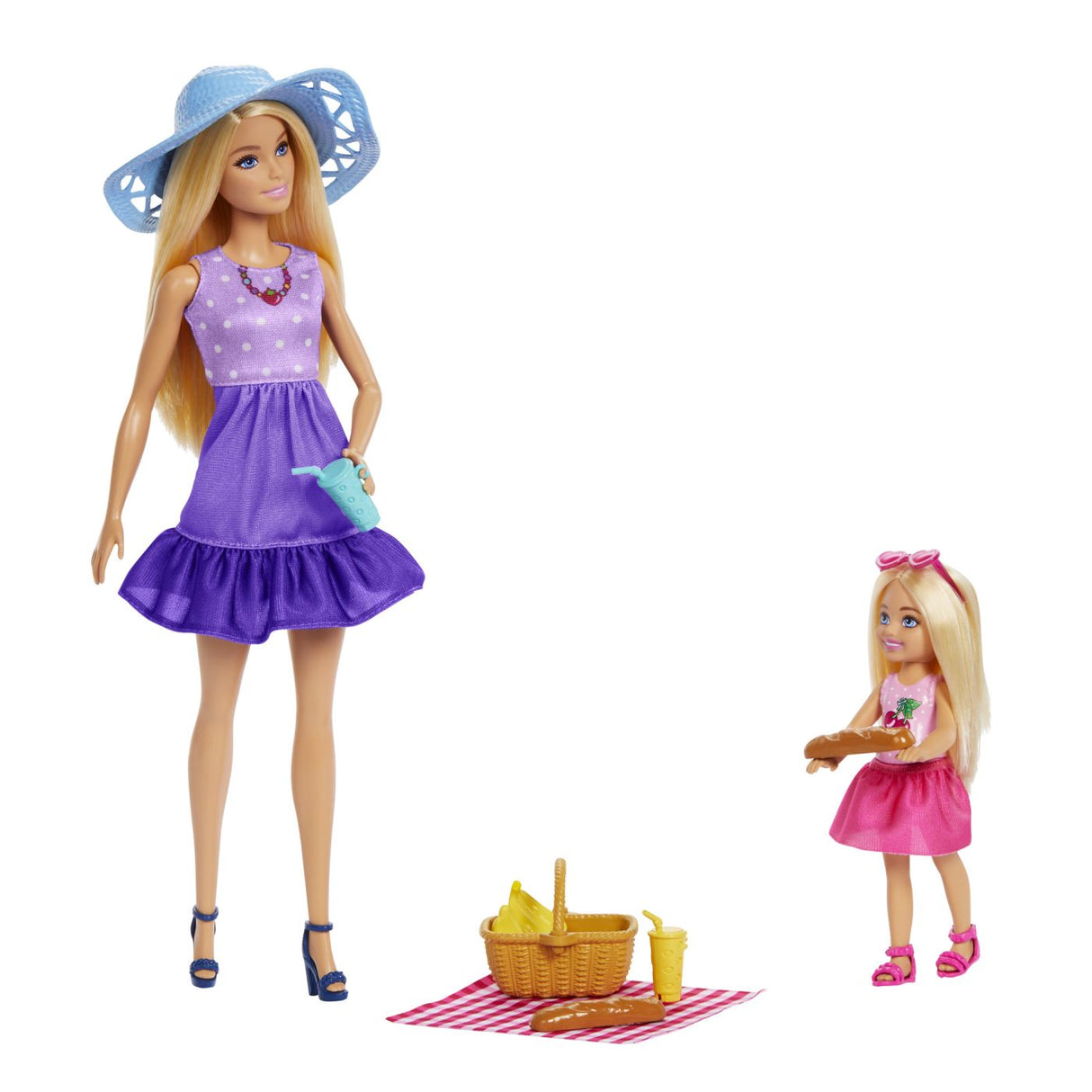 BARBIE FAMILY AND FRIENDS SET PAPUSA BARBIE SI PAPUSA CHELSEA