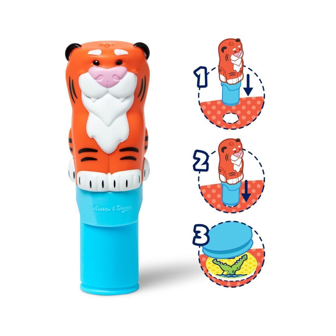 MELISSA AND DOUG STICKER WOW SET DE JOACA AUTOCOLANTE SI STAMPILA TIGRU