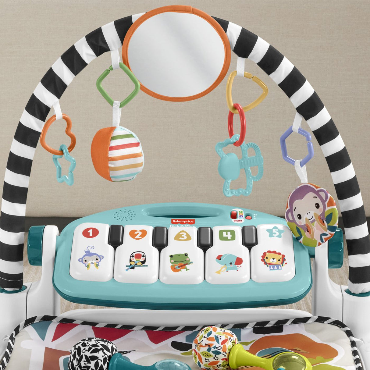 FISHER PRICE SALTELUTA DE JOACA PIAN MUZICAL IN LIMBA GREACA
