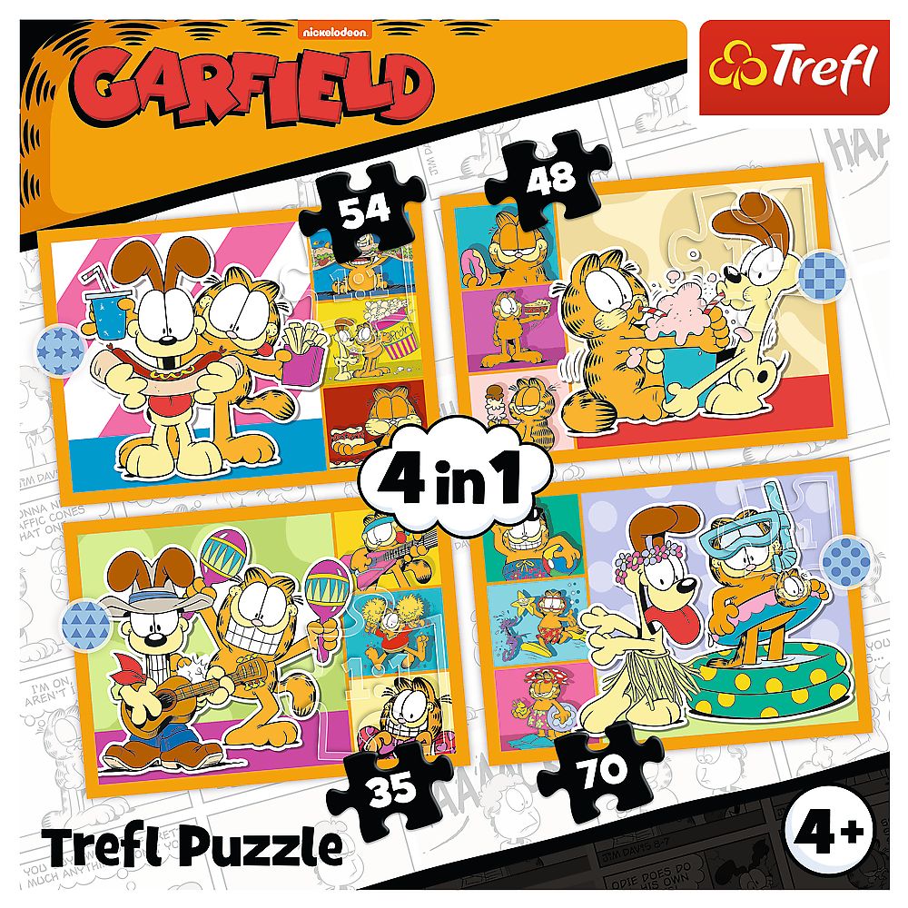 PUZZLE 4IN1 LUI GARFIELD II PLACE LASAGNA