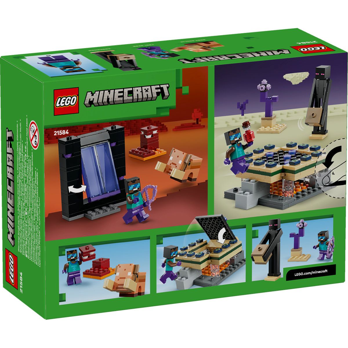 LEGO MINECRAFT CALATORIE PRIN PORTALURILE NETHER SI END 21584