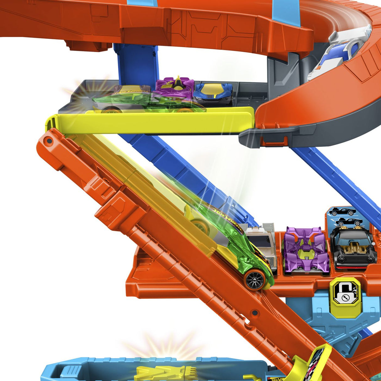 HOT WHEELS CITY TRANSFORMAREA GARAJULUI DE CASCADORII CU MASINUTA INCLUSA
