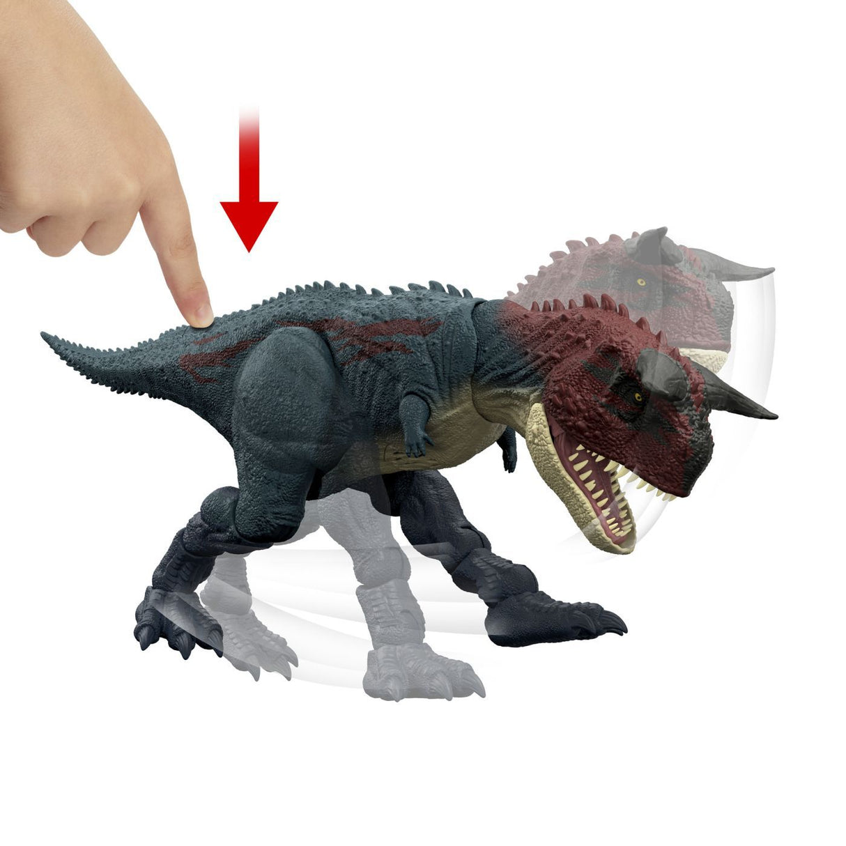 JURASSIC WORLD SURVIVAL CHARGE AND CHOMP DINOZAUR INTERACTIV CARNOTAURUS