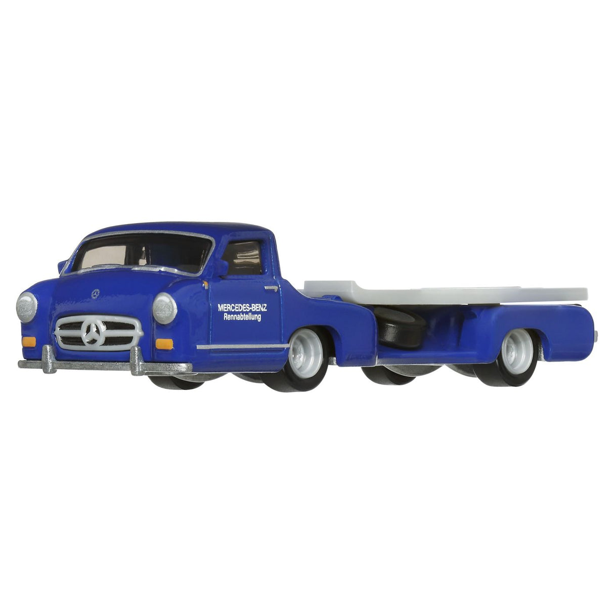 HOT WHEELS TRANSPORTATOR MERCEDES-BENZ 55 BLAUES WUNDER CU MASINUTA MERCEDES-BENZ 300 SL SCARA 1:64