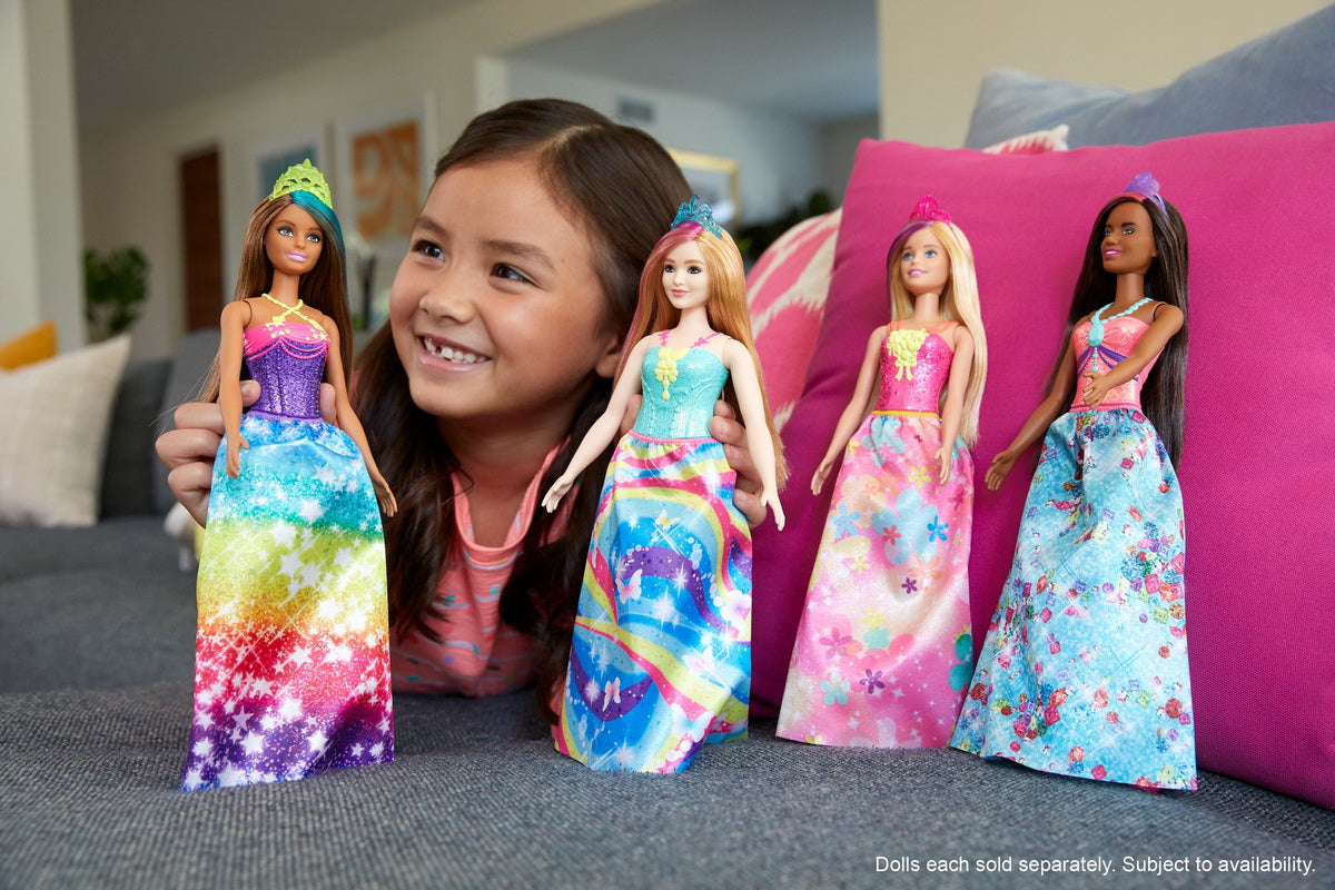 BARBIE PAPUSA PRINTESA DREAMTOPIA CU CORONITA GALBENA