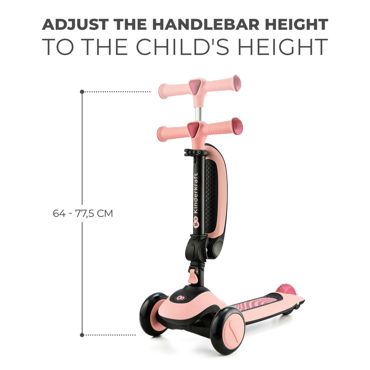 TROTINETA KINDERKRAFT HALLEY, ROSA PINK