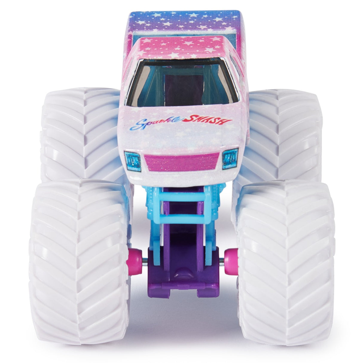 MONSTER JAM SET 2 MASINUTE METALICE SPARKLE SMASH SCARA 1:64
