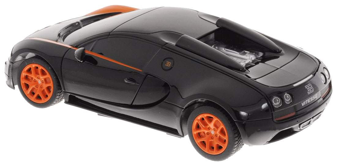 MASINA CU TELECOMANDA BUGATTI GRAND SPORT VITESSE NEGRU CU SCARA 1 LA 24