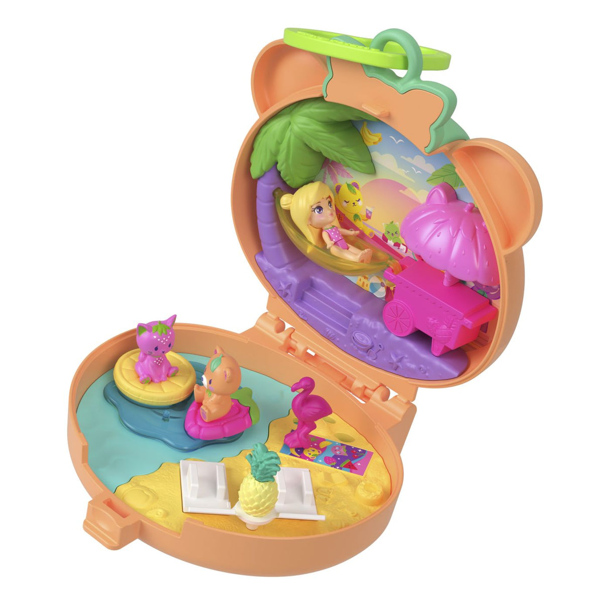 POLLY POCKET SET GENTUTA ANIMALUT URSULET ROZ CU ACCESORII