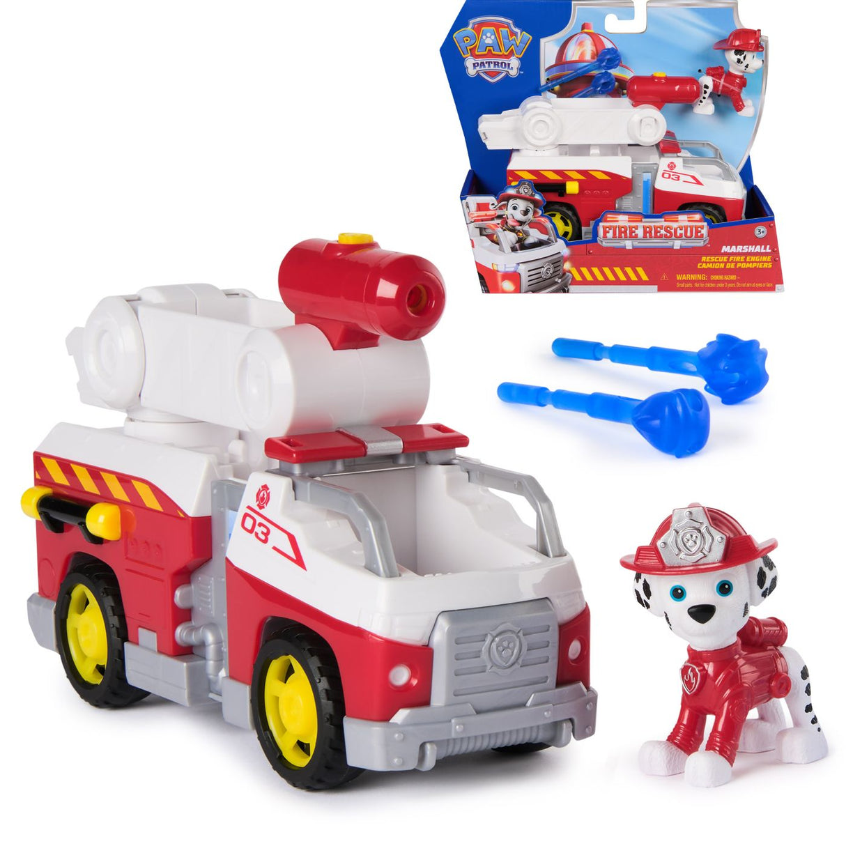 PATRULA CATELUSILOR VEHICUL DE SALVARE MASINA DE POMPIERI SI FIGURINA MARSHALL