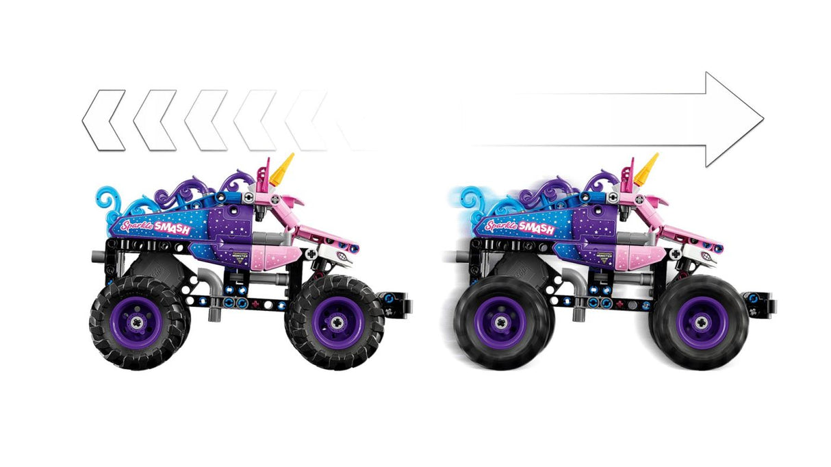 LEGO TECHNIC MONSTER JAM SPARKLE SMASH CU MOTOR CU ARC 42220