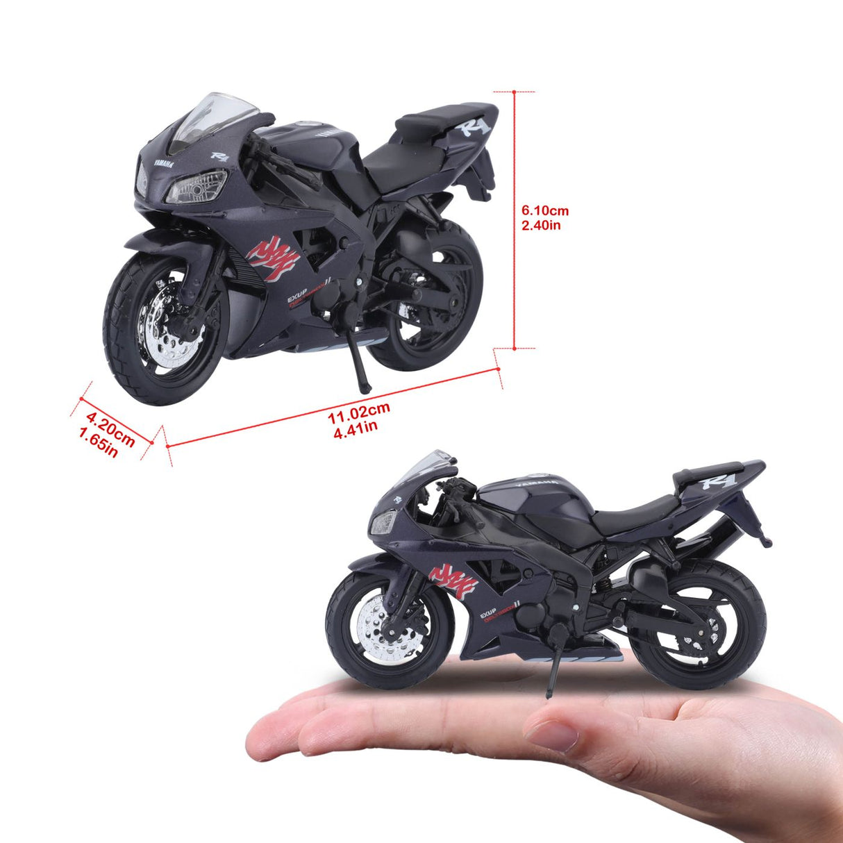 MAISTO MOTOCICLETA METALICA EDITIE SPECIALA YAMAHA YZFR1 SCARA 1 LA 18