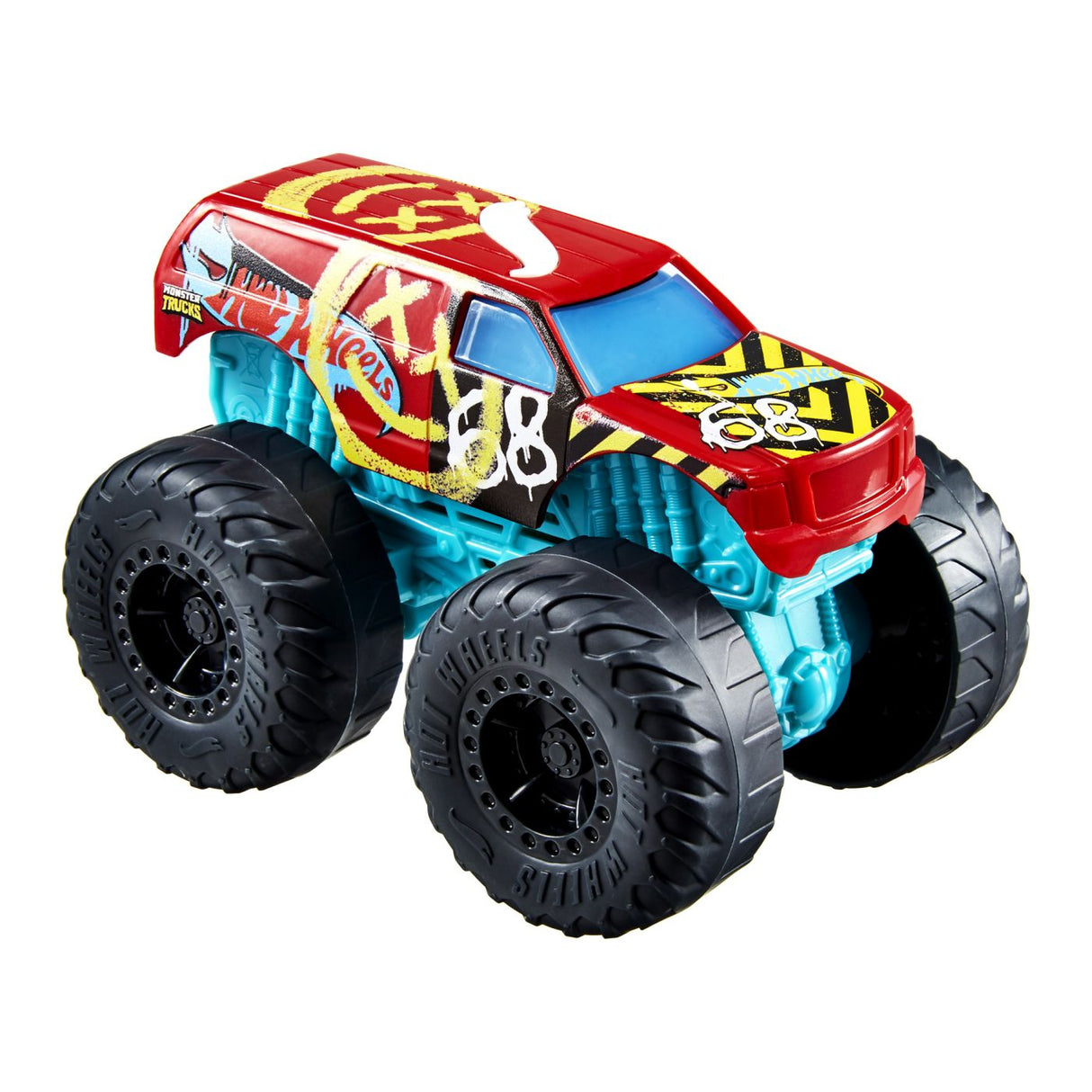 HOT WHEELS MONSTER TRUCK ROARIN WRECKERS DEMO DERBY CU FUNCTII SI SUNETE SCARA 1:43