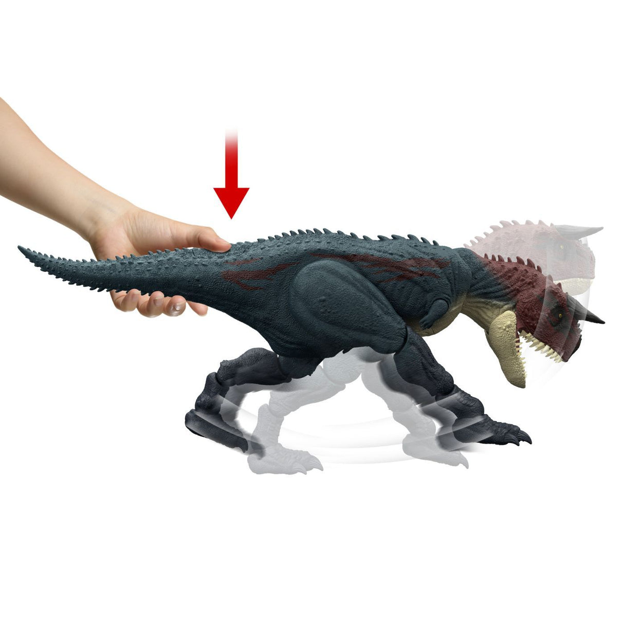 JURASSIC WORLD SURVIVAL CHARGE AND CHOMP DINOZAUR INTERACTIV CARNOTAURUS