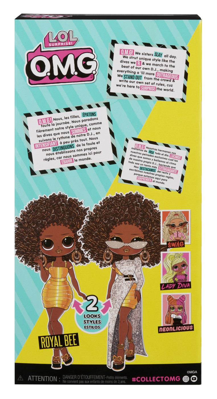 L.O.L. SURPRISE! OMG ROYAL BEE PAPUSA FASHIONISTA CU ACCESORII