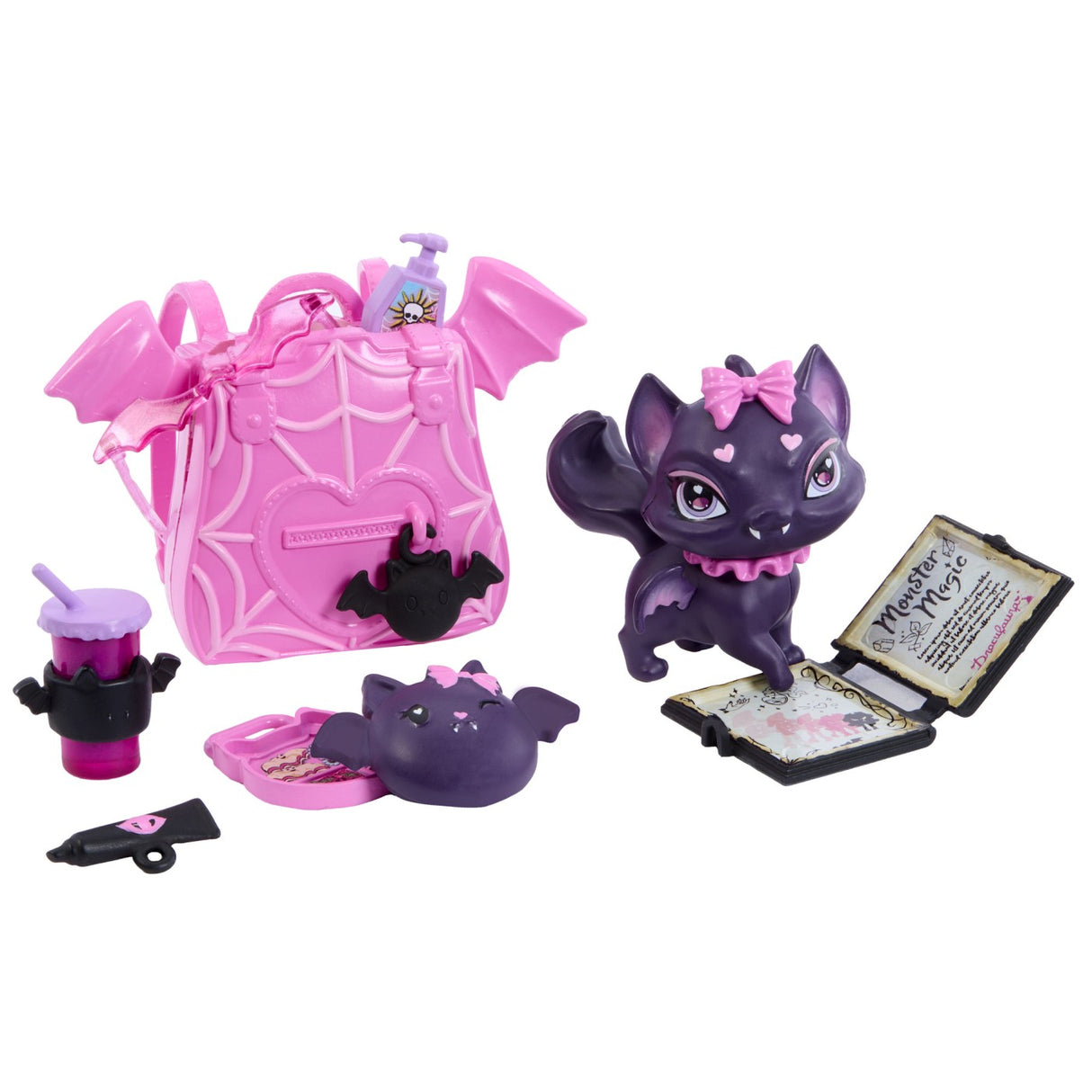 MONSTER HIGH PAPUSA DRACULAURA SI ANIMALUTUL COUNT FABULOUS