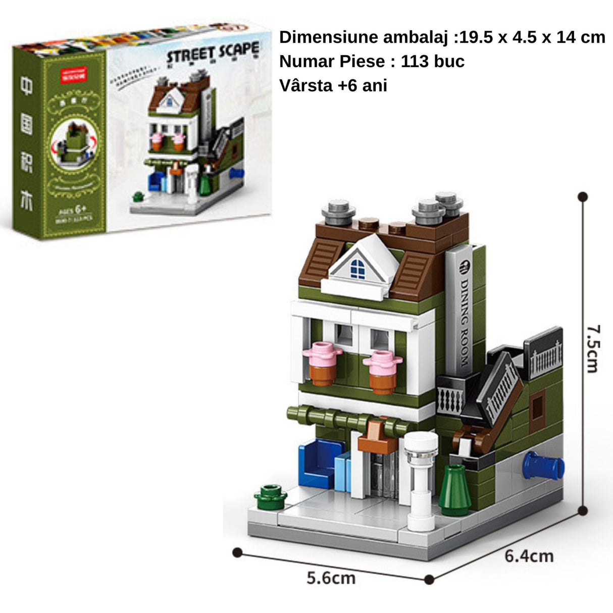 Piesele setului de construcție Flippy STEM, 113 componente colorate, detaliu structură și formă piese individuale
