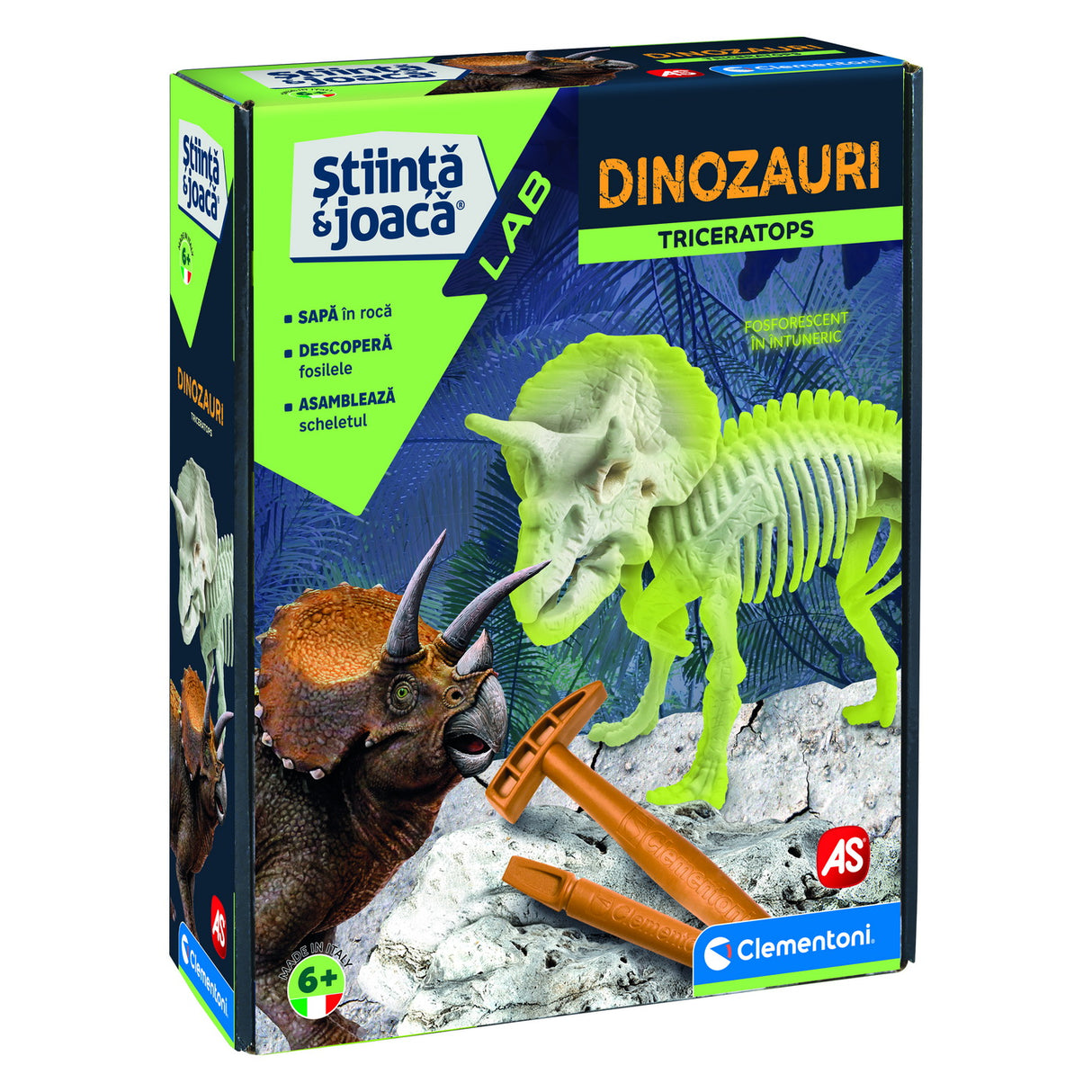 DESCOPERA DINOZAURUL TRICERATOPS