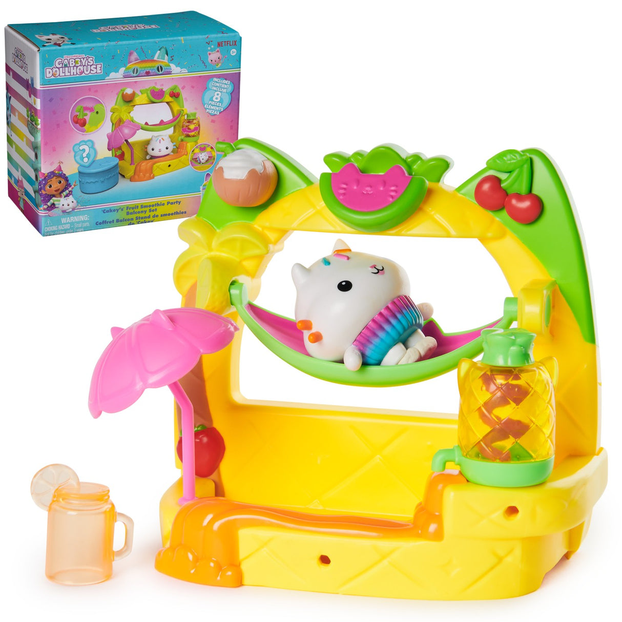 GABBYS DOLLHOUSE SET BALCON PENTRU PETRECEREA CU SMOOTHIE A LUI CAKEY