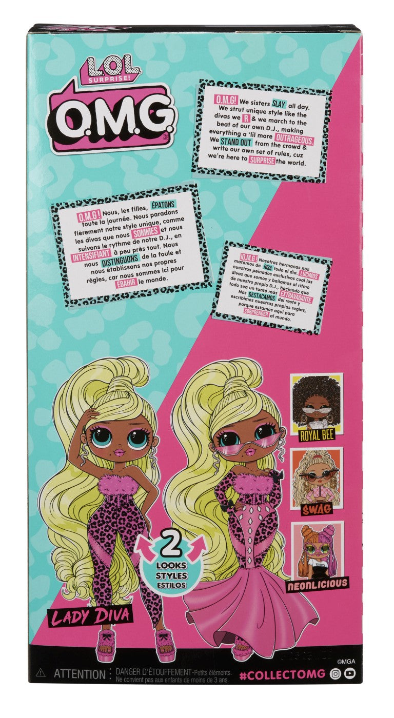 L.O.L. SURPRISE! OMG LADY DIVA PAPUSA FASHIONISTA CU ACCESORII