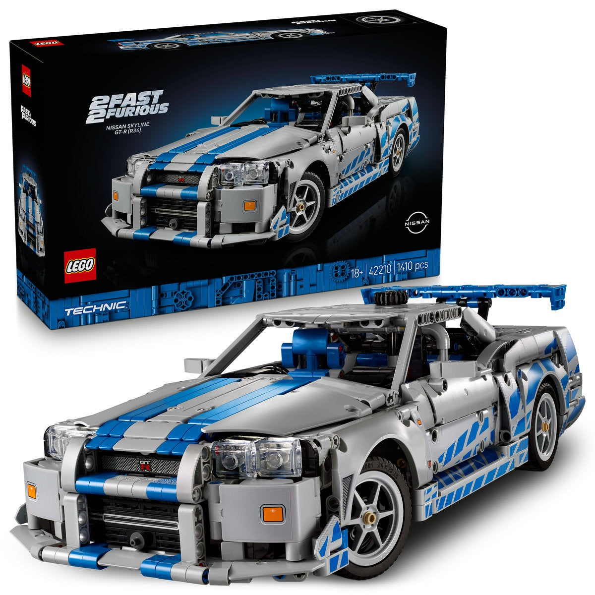 LEGO TECHNIC 2 FAST 2 FURIOUS NISSAN SKYLINE GT-R R34 42210