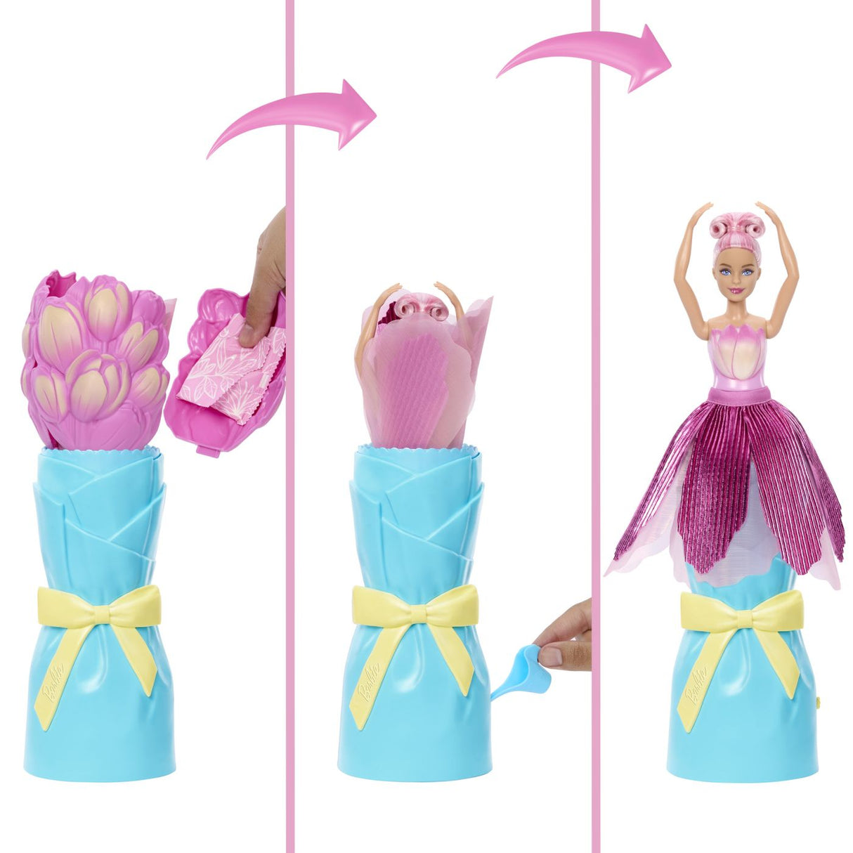BARBIE PETAL POP SET PAPUSA BARBIE LALEA ROZ SI ACCESORII