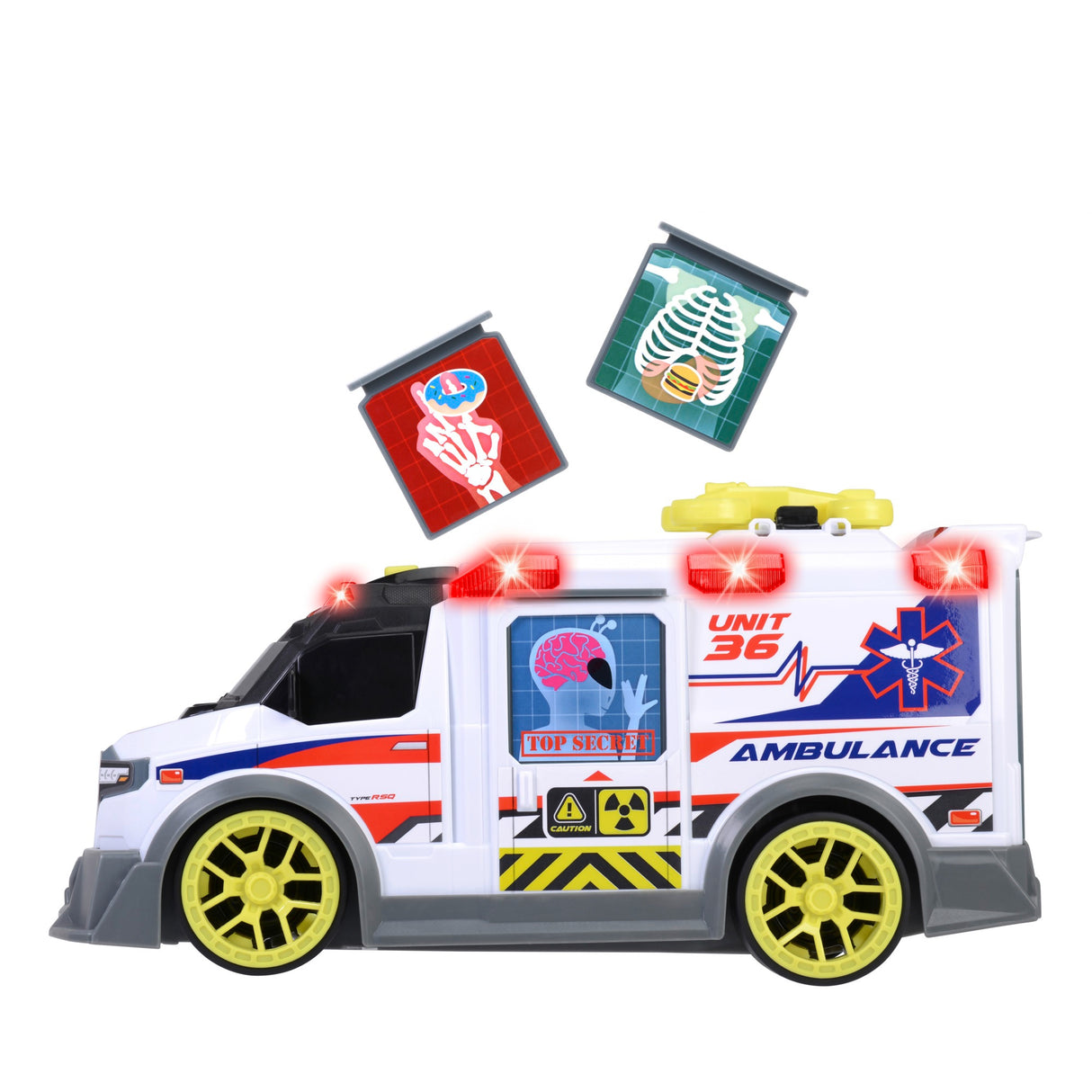 DICKIE TOYS AMBULANTA CU LUMINI SI SUNETE 35.5CM