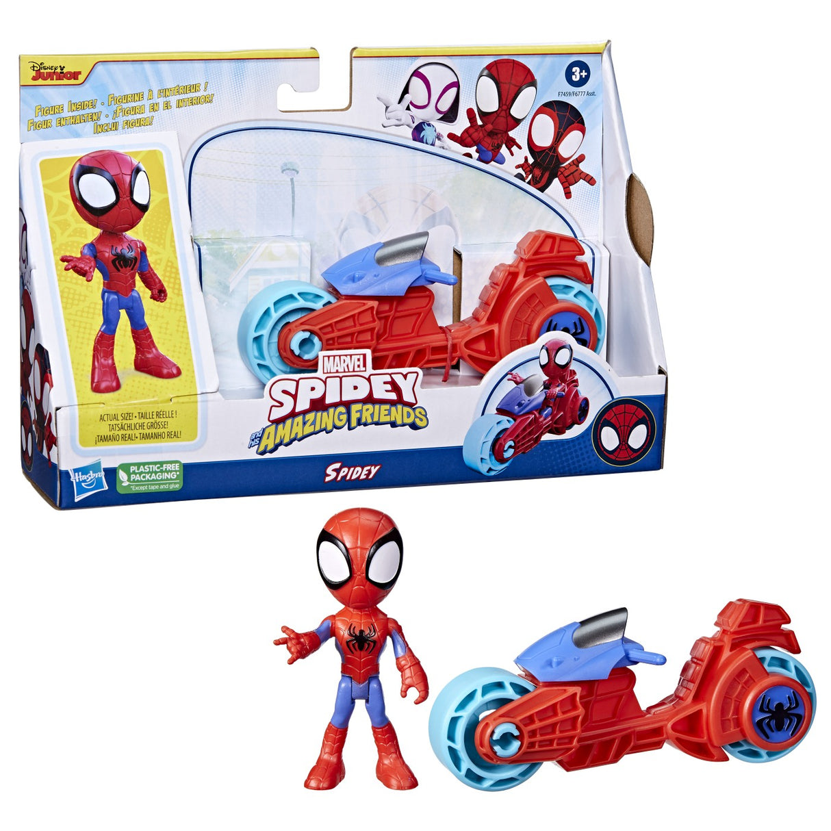 SPIDEY PRIETENII EXTRAORDINARI SET MOTOCICLETA SI FIGURINA SPIDEY 10CM