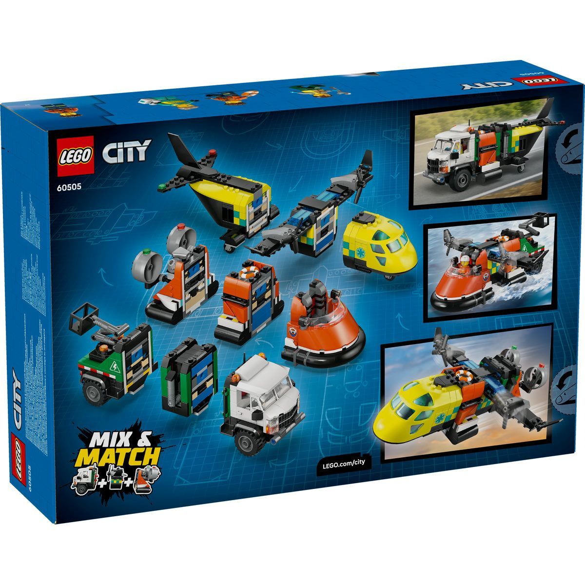 LEGO CITY AVION AUTOSPECIALA DE SERVICE SI AEROGLISOR IN VERSIUNI ADAPTATE 60505